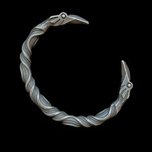 Raven Head Black Metal Viking Men’s Arm Wrist Cuff Bracelet